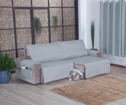 Protetor Sofá Retrátil Ass 2,10m Micropercal 2Md Cinza Claro Protetor Sofá Retrátil Ass 2,10m Micropercal 2Md Cinza Claro