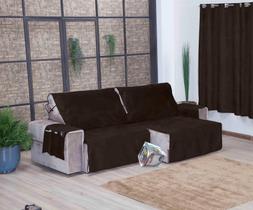 Protetor Sofá Retrátil Assento 1,20m Camurç Suede 2Md Marrom Protetor Sofá Retrátil Assento 1,20m Camurç Suede 2Md Marrom