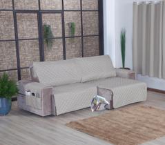 Protetor Sofá Retrátil Assento 1,80m Micropercal 2Md Avelã