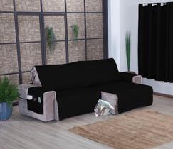 Protetor Sofá Retrátil Assento 1,80m Micropercal 2Md Preto Protetor Sofá Retrátil Assento 1,80m Micropercal 2Md Preto