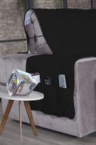 Protetor Sofá Retrátil Assento 2,60m Micropercal 2Md Preto