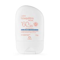 Protetor Solar 60/20. Foto Equilibrio. Gel Creme