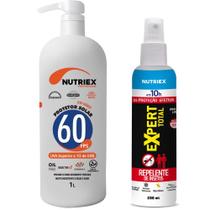 Protetor Solar 60 FPS 1 Litro com Repelente 200ml NUTRIEX