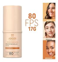 Protetor Solar Adcos Tonalizante Base Stick Fps80 17G Bronz