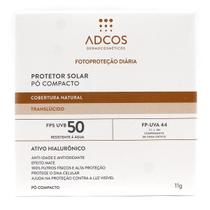 Protetor solar adcos translúcido com ácido hialurônico fps 50 pó compacto com 11g