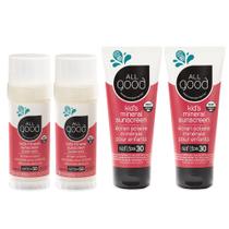 Protetor solar All Good Baby & Kids SPF 50 Butter Sticks e loções SPF 30 Protetor solar All Good Baby & Kids SPF 50 Butter Sticks e loções SPF 30