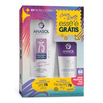Protetor Solar Anasol 75 FPS 200g e Protetor Solar Facial 75 FPS 60g