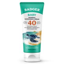 Protetor solar Badger SPF 40 Baby Mineral 85mL resistente à água