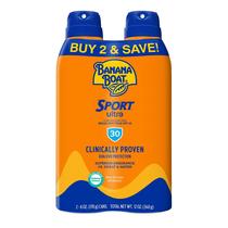 Protetor solar Banana Boat Sport Ultra SPF 30 Spray 177 ml, pacote duplo
