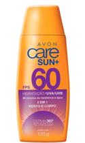 Protetor solar Care Sun+ com hidratante, fator 60 para rosto e corpo.120g