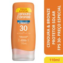Protetor Solar Cenoura & Bronze Fps 30 Preço Especial 110ml