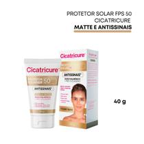 Protetor Solar Cicatricure FPS50 Toque Seco Antissinais 40g Hidrata, Matifica, Previne Rugas e Manchas