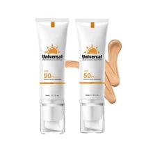 Protetor solar colorido para rosto SPF 50 50mL x2 Travel Size UV Defense