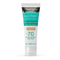 Protetor Solar com Cor Neutrogena - Sun Fresh Oily Skin FPS 70