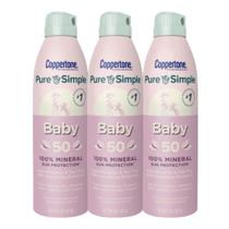 Protetor Solar Coppertone Pure & Simple Baby SPF 50 - Kit com 3 Unidades (150ml cada)