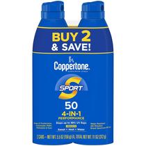 Protetor Solar Coppertone Sport Broad Spectrum SPF 50 - 2 unidades de 163ml