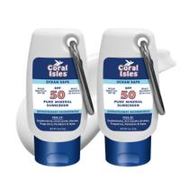 Protetor solar Coral Isles Reef Safe Mineral SPF 50 60mL x2
