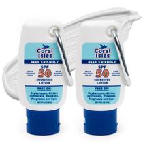 Protetor solar Coral Isles SPF 50 Broad Spectrum UVA/UVB 60mL x2