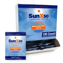 Protetor solar CoreTex Sun X 50 SPF Travel Size 100 pacotes