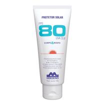 Protetor Solar Corpo E Rosto FPS 80 Bloqueador Mavaro Profissional 120g