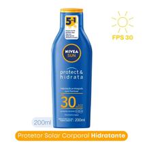 Protetor Solar Corporal Hidratante FPS 30 Nivea Sun Protect & Hidrata 200ml - Proteção UVA/UVB Resistente à Água