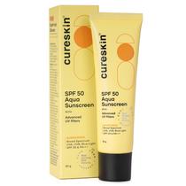 Protetor solar Cureskin SPF 50 Aqua 50 g de amplo espectro Protetor solar Cureskin SPF 50 Aqua 50 g de amplo espectro