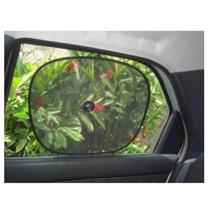 Protetor Solar de Tela Dobrável Para Vidro Lateral de Carro com Ventosa 44x37 Anti-Uv
