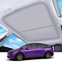 Protetor solar de teto TSLDRV para Model Y 2020-2024, sem folga, bege