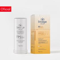 Protetor Solar em Base Stick FPS 50 Incolor Antioxidante Pró-Aging Efeito Matte 11g - Bioage Protetor Solar em Base Stick FPS 50 Incolor Antioxidante Pró-Aging Efeito Matte 11g - Bioage