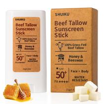 Protetor solar em bastão SHUIKU Beef Tallow SPF 50 15mL com mel