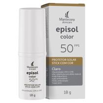 Protetor Solar Episol Color FPS 50 Stick com Cor Claro 18g