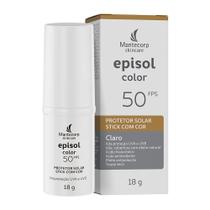 Protetor Solar Episol Color Stick FPS 50 Claro 18g