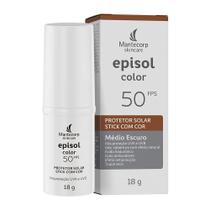 Protetor Solar Episol Color Stick FPS 50 Médio Escuro 18g