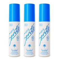 Protetor solar Face Mist Vacation Super Spritz SPF 50, pacote com 3