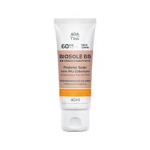 Protetor Solar Facial 12HS com Cor Alta Cobertu Anti-Manchas Biosol BB Cream FPS 60 Miele - ADA TINA