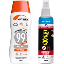 Protetor Solar Facial 99 FPS 120ml com Repelente 200ml NUTRIEX