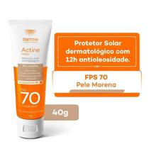 Protetor solar facial actine pele morena fps70 40g