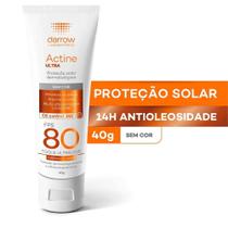 Protetor solar facial actine ultra sem cor fps80 40g