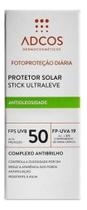 Protetor Solar Facial Ad Stick Ultraleve FPS50 Incolor 15g