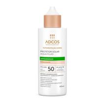 Protetor Solar Facial Adcos Aqua Fluid Antioleosidade FPS 50 Tonalizante 40ml