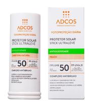 Protetor Solar Facial Adcos Stick Ultraleve Fps50 Peach 15G