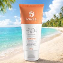 Protetor Solar Facial Anasol Clareador FPS 50 Toque Seco