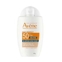 Protetor Solar Facial Avène Mat Perfect Tri-Defense Ultra Fluido FPS 50 - 1.5 Claro Médio 40g