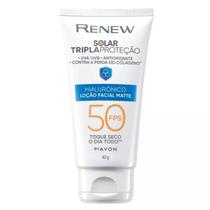 Protetor Solar Facial Avon Renew 50fps Rosto Anti-idade Mate