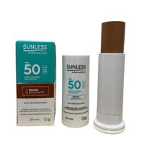 Protetor Solar Facial Bastão p/ Pele Negra Matte Fator 50 - Sunless