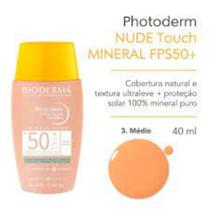 Protetor Solar Facial Bioderma Photoderm Nude Touch Dourado FPS50+ com 40ml