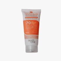 Protetor Solar Facial c/ cor SilverSun FPS70 Antioleos 50ml