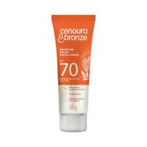 Protetor Solar Facial Cenoura e Bronze FPS 70 Diário 50g Protetor Solar Facial Cenoura e Bronze FPS 70 Diário 50g