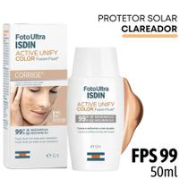 Protetor Solar Facial Clareador Active Unify COLOR FPS99 50ml ISDIN Com Cor Universal