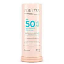 Protetor Solar Facial com Base Extra Clara Neutra FPS 50 Sunless Stick 12g